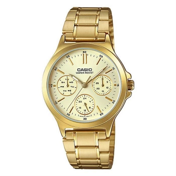 Klocka - Casio - MTP-V300G-9A - Analog - Vit - Herr