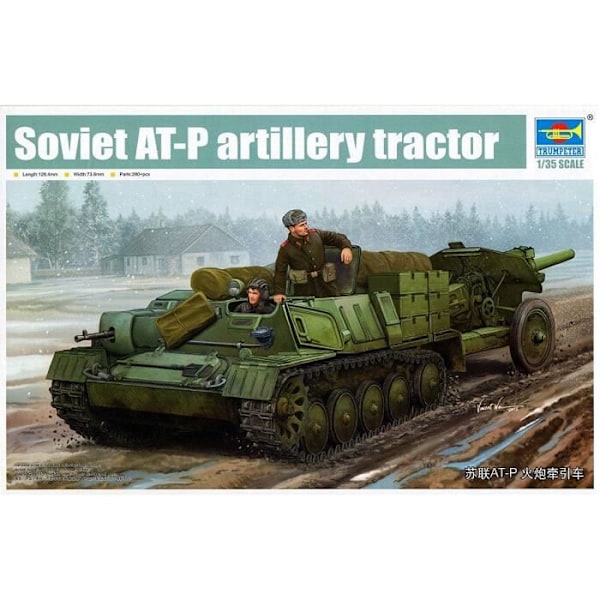 Maquette - TRUMPETER - AT-P - Skala 1:35 - Över 280 delar - En unik färg Enfärgad