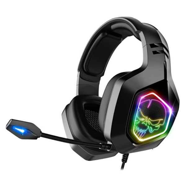 Gamer Audio Hörlurar - SPIRIT OF GAMER - Elite-H50 - Läder - RGB LED - 3,5 mm uttag SVART