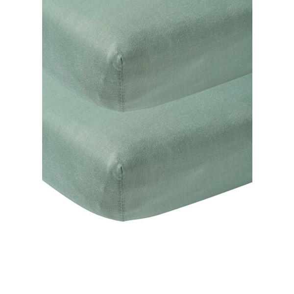 Meyco Baby Uni drap-housse berceau - paket om 2 - jersey - sten grön - 40x80/90cm Sten Grön