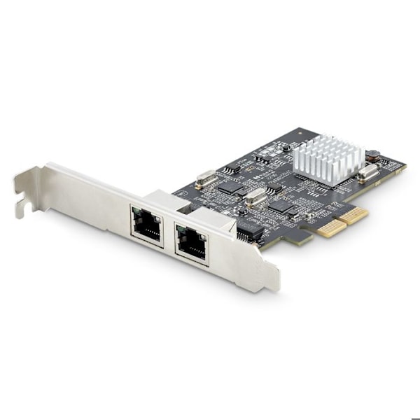 2-portars PCIe nätverkskort 2,5 Gbps NBASE-T, Intel I225-V - STARTECH.COM - Ethernet nätverkskort Svart