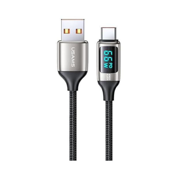 USB-C-kabel USAMS 1,2 m Snabbladdning Vit
