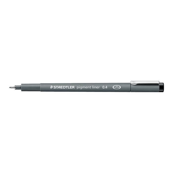 Fin permanent penna - STAEDTLER - Svart - Pigmentbläck - Spets 0.4 mm - Unisex Svart