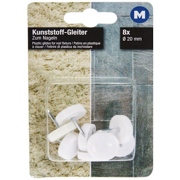 Glide - spets - filt Meister - 644426 - Möbelplastglid med penna, diameter 20 mm, förpackning om 8,