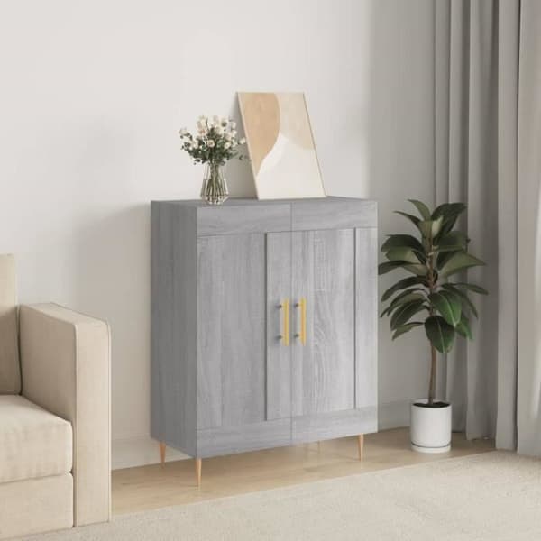 vidaXL Buffé sonoma grå 69,5x34x90 cm ingenjörsträ 830186