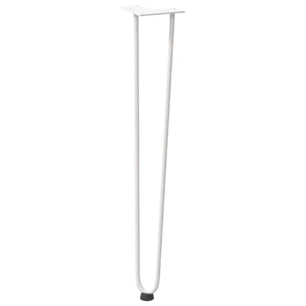 vidaXL Hårnålben för konsoler, set om 4, vit, 72 cm, massiv stål 4012425