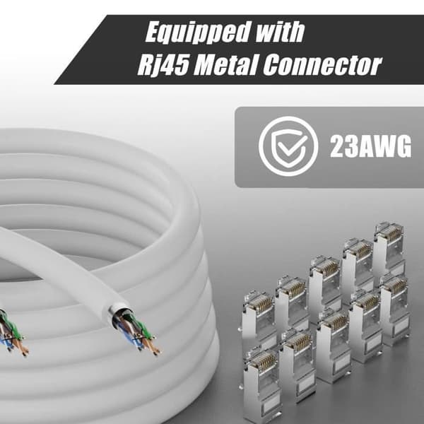 Ethernet-kabel - MEIPEK - Cat 6 - 50M - FTP - Störningsskydd - Väderbeständig