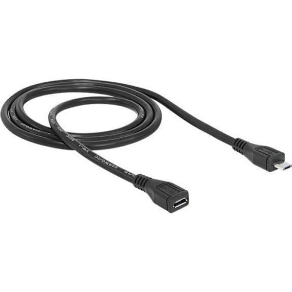 USB-förlängningskabel - DeLOCK - Micro-USB Typ B - 1 m - Svart - Datatransfer