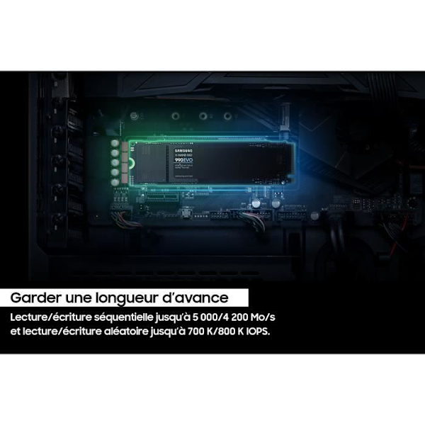SAMSUNG Intern SSD 990 EVO 2 TB NVMe M.2 PCIe 4.0 x 4 - 5000 MB/s - MZ-V9E2T0BW