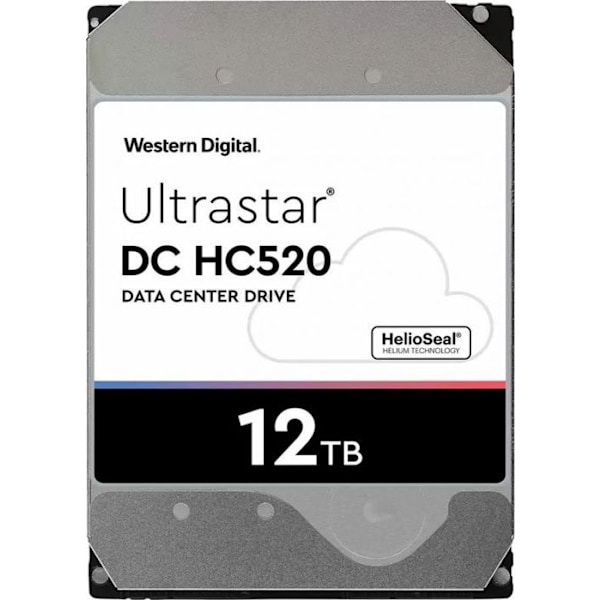 Lagringsserver - NAS WD - 0F30146 - Ultrastar DC HC520 serverdisk 12 To 3,5'' SATA III (6 Gb/s) ()