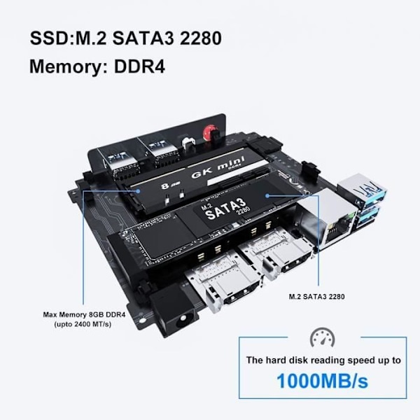 Mini PC - BEELINK - GK55 - Windows 10 - Intel J4125 - 8 GB RAM - 256 GB SSD