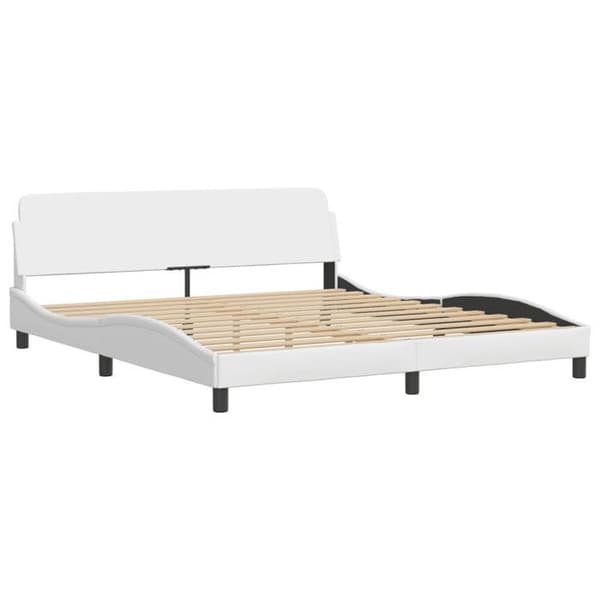 vidaXL Dover sängram vit 180x200 cm konstläder 373239