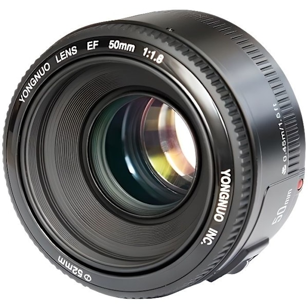 YongNuo 50 mm f/1.8 objektiv för Canon EF Svart