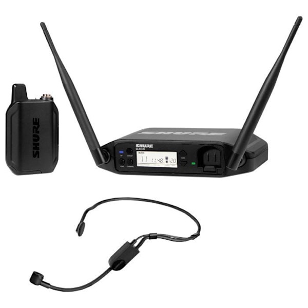 GLXD+ Mottagare - Shure - GLXD14+E-PGA31-Z4 - Dobbelsystem - Huvudmikrofon - Hög ljudkvalitet Svart