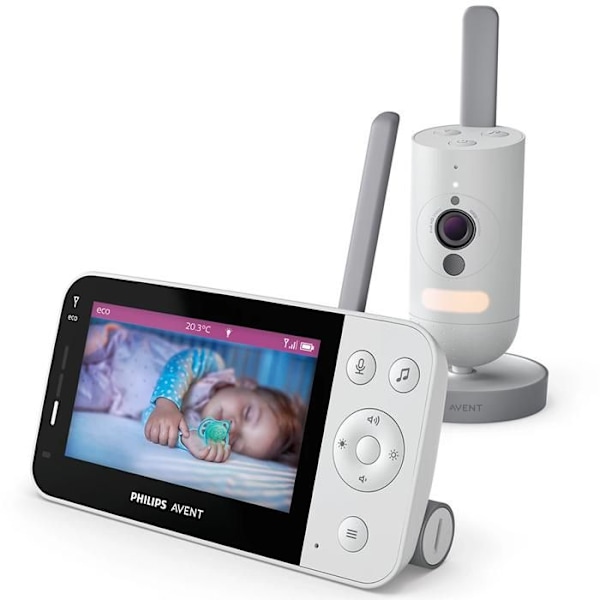 Ansluten video babyvakt - Philips Avent - SCD923/26 - Temperatursensor - Vaggvisa läge - Räckvidd 400m Vit