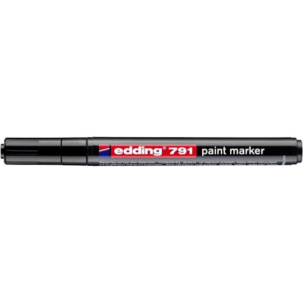 Målarkräm - EDDING - 791 - Svart - Fint spets 1-2 mm - Oföränderlig Svart, andra färger finns