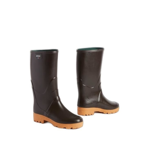 Regn stövlar - AIGLE - Chambord Pro I2 - Naturligt gummi - Hög - Man - Brun Brun 46