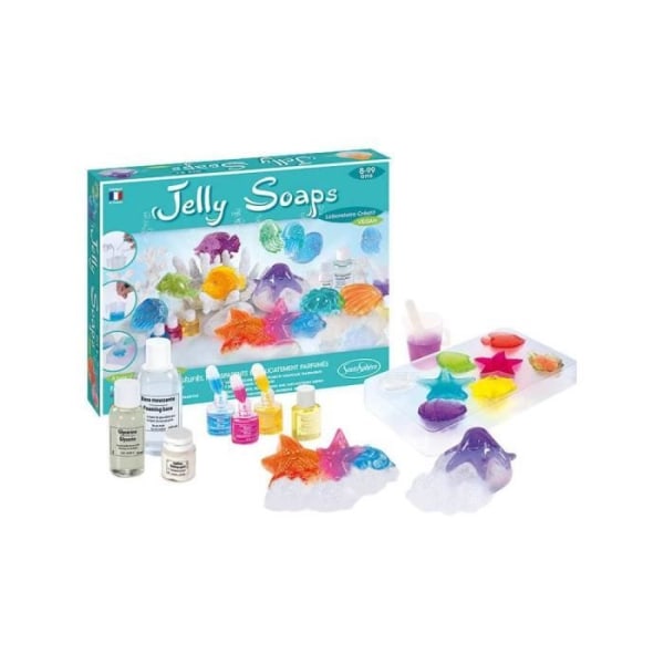 Sentosphere Jelly Soap Making Box - 12 flerfärgade bläckfiskar, maneter, fiskar eller sjöstjärnor