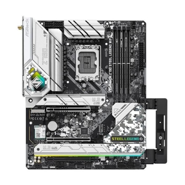 Moderkort - ASRock - Z790 Steel Legend - WiFi 6E - DDR5 SDRAM - Socket LGA1700