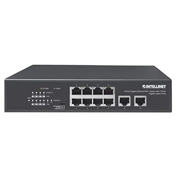 GIGABIT ETHERNET SWITCH 8 POE+ PORT CON 2 RJ45 PORT GIGABIT UPLINK I