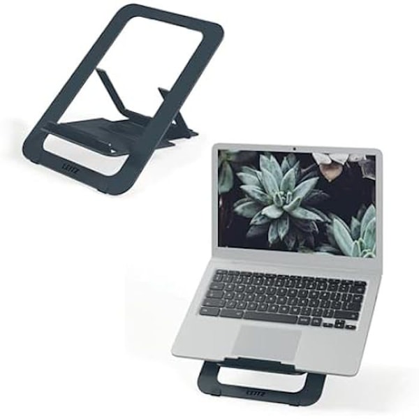 Stöd för Bärbar Dator - LEITZ - Ultraplan - Ergonomisk - 5 Förinställningar - Kompatibel 10" till 17" Mörkgrå