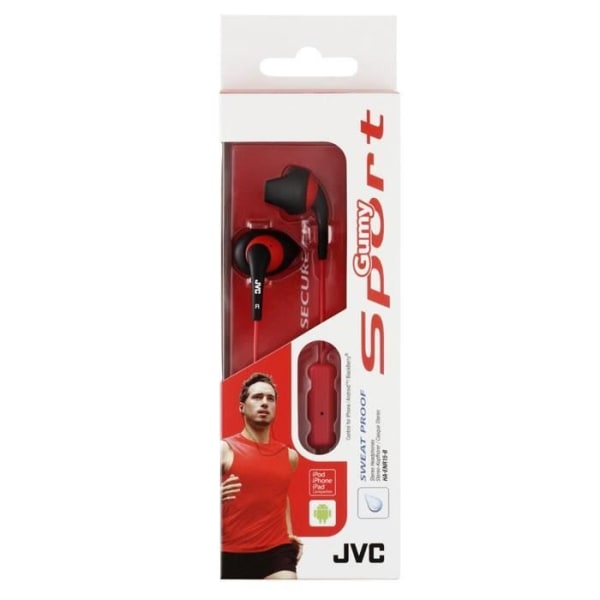 JVC HA-ENR15-B-E Gumy Sport hörlurar med mikrofon svart