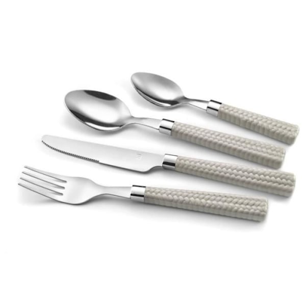 Taupe halm - 24-delars bestickset Mol