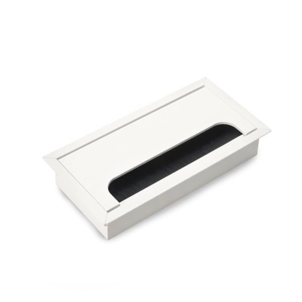 Kabelgenomgång - Emuca - 1 - Rektangulär - Aluminium - Vitmålade - 60x80mm