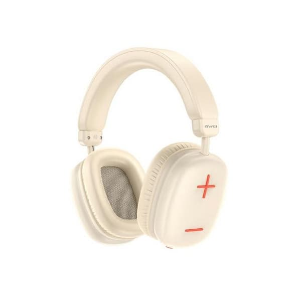 Över-ear hörlurar - AWEI - AT6 - Beige - Bluetooth - Trådlös beige