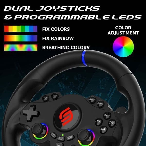 Volant gaming - SUBSONIC - Dubbel joystick LED - PS5 PC Svart