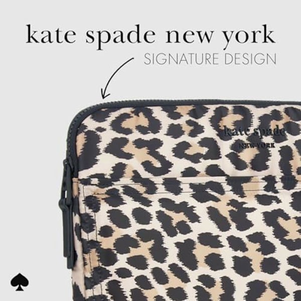 Kate Spade New York Puffer Housse för Bärbar Dator 14" - Klassisk Leopard - för MacBook Pro M3 Max/M3/M2/M2/M1 Max/M1 Pro Klassisk leopard - Duvjacka