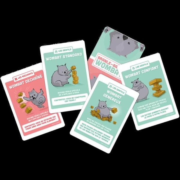 Branle-bas de Wombat - ASMODEE - EKIWOM01FR - Röd - Från 7 år Vit