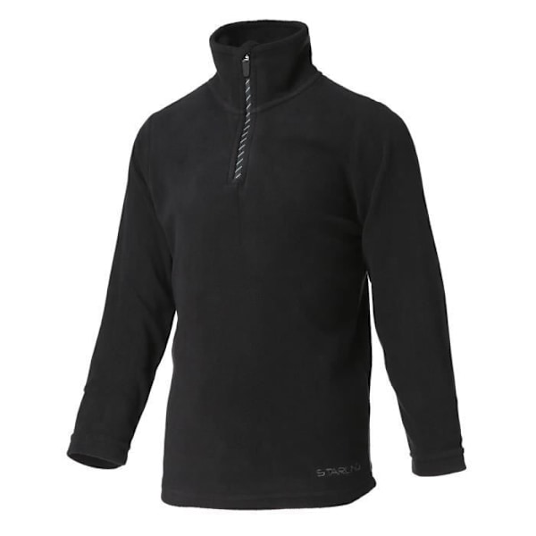 STARLING Fleece Pullover Zippad krage - Barn - Svart Svart 104 cm