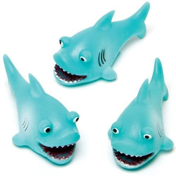 Vattenleksaker - Ej specificerat - Squirting Sharks - Set med 4 - Diverse färger - 7 cm Sortiment av färger