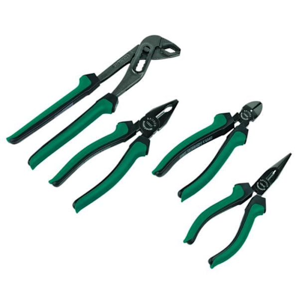 Set med 4 MANNESMANN tång - M10997 - Skärtång, multigrip tång, nos tång, universal tång Grönt och grått