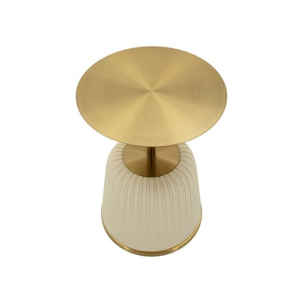 Sidobord Design "Egle" 55cm Vit & Guld vit/guld