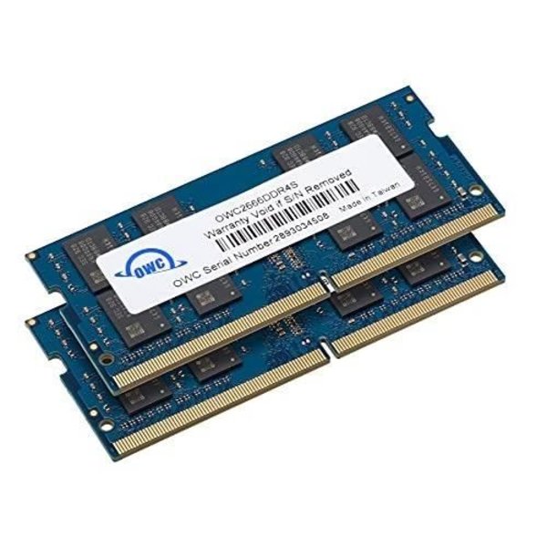 OWC 64GB (2 X 32GB) 2666MHZ DDR4 PC4-21300 SO-DIMM 260 PIN MINNE