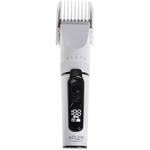 Hårklippare - ADLER EUROPE - AD 2839 - LED-skärm - Autonomi 180 min - USB-laddning Vit