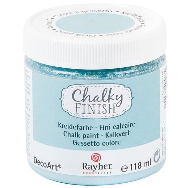 Färg - RAYHER - Chalky Finish - 118ml - Gråblå - Beständig mot avtorkning Blågrå