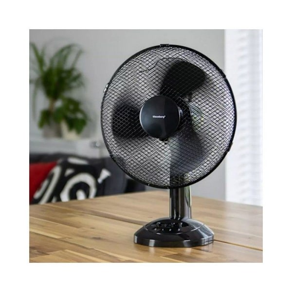Skrivbordsvitens - KLAUSBERG - KB-7474 - 30 cm - 3 hastigheter - 90° oscillation Svart