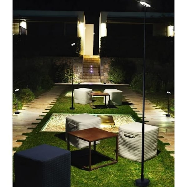 Design utomhusgolvlampa Invisible LED IP54 H210 cm - Svart 0,000000