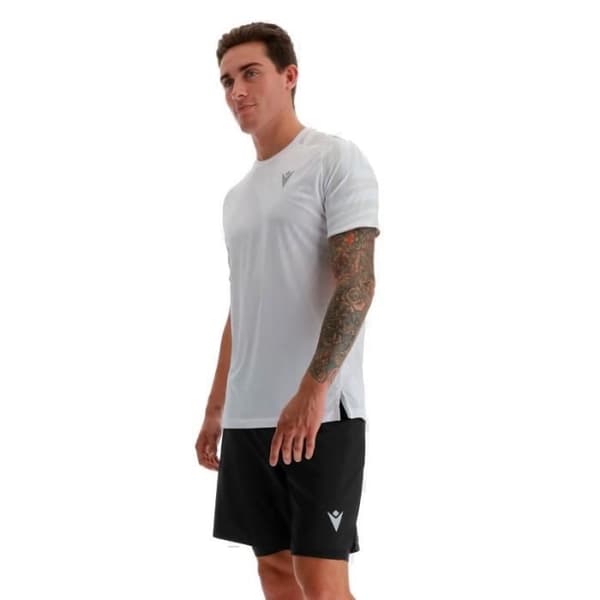 Padeltröja - MACRON - Prime Pablo - Vit/Silver - Storlek 3XL - Optimalkomfort Vit/silver M