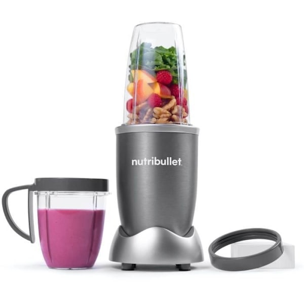 Blender - NUTRIBULLET - NB606DG - 600 W - 2 muggar inkluderade 700 ml och 500 ml - Grå - Utan BPA