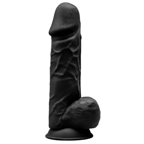 Double Density Black Realistic Dildo N 4 - 21,5 cm