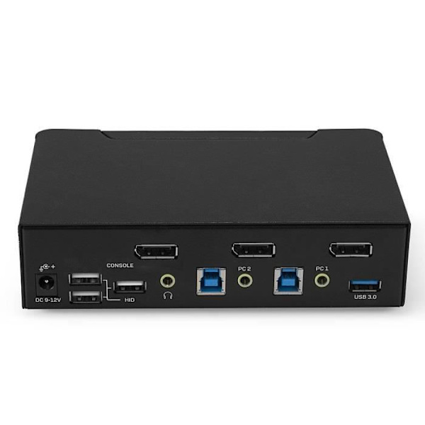 Switch KVM - Odefinierad - 2 portar - DisplayPort 1.4 - USB 3.0 - Stereo ljud