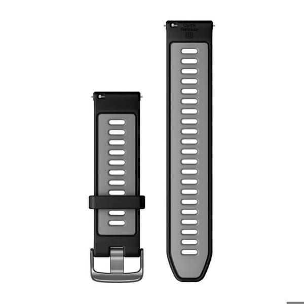 Garmin klockarmband i silikon Quick Release svart/grå/silver