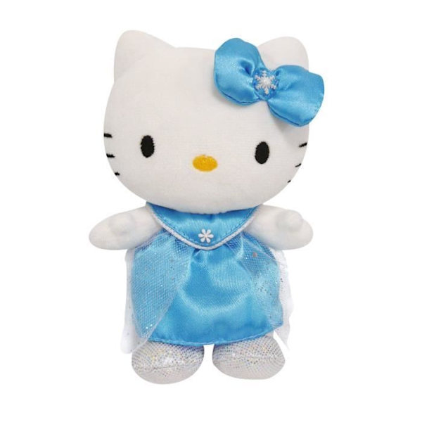 Jemini Hello Kitty Snow Princess plysch +/- 17 cm Blå och vit