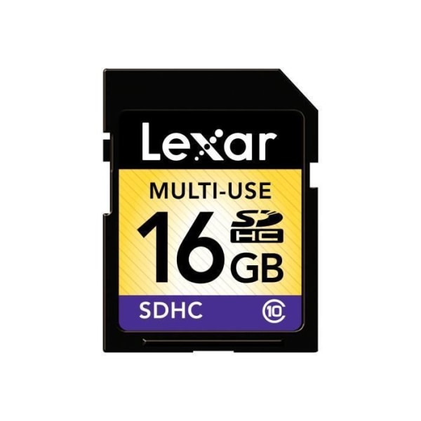 LEXAR 16GB Class 10 SDHC Flash-minneskort - Svart
