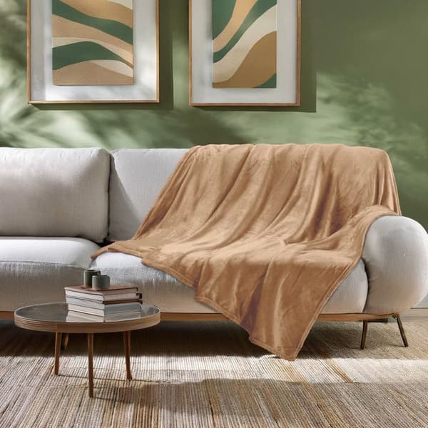 Rutig Uni i Flanell "Flanou" 180x220cm Kamel Kamel