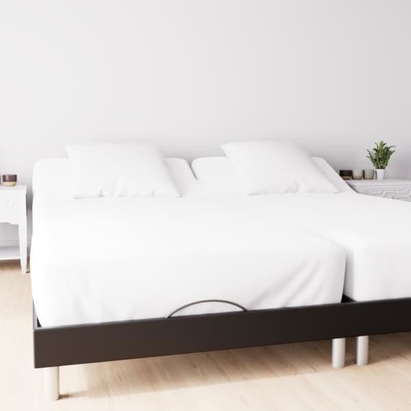 Drap housse TPR i bomull 57 trådar 2x70x190 cm UNI vit, av Soleil d'Ocre Vit